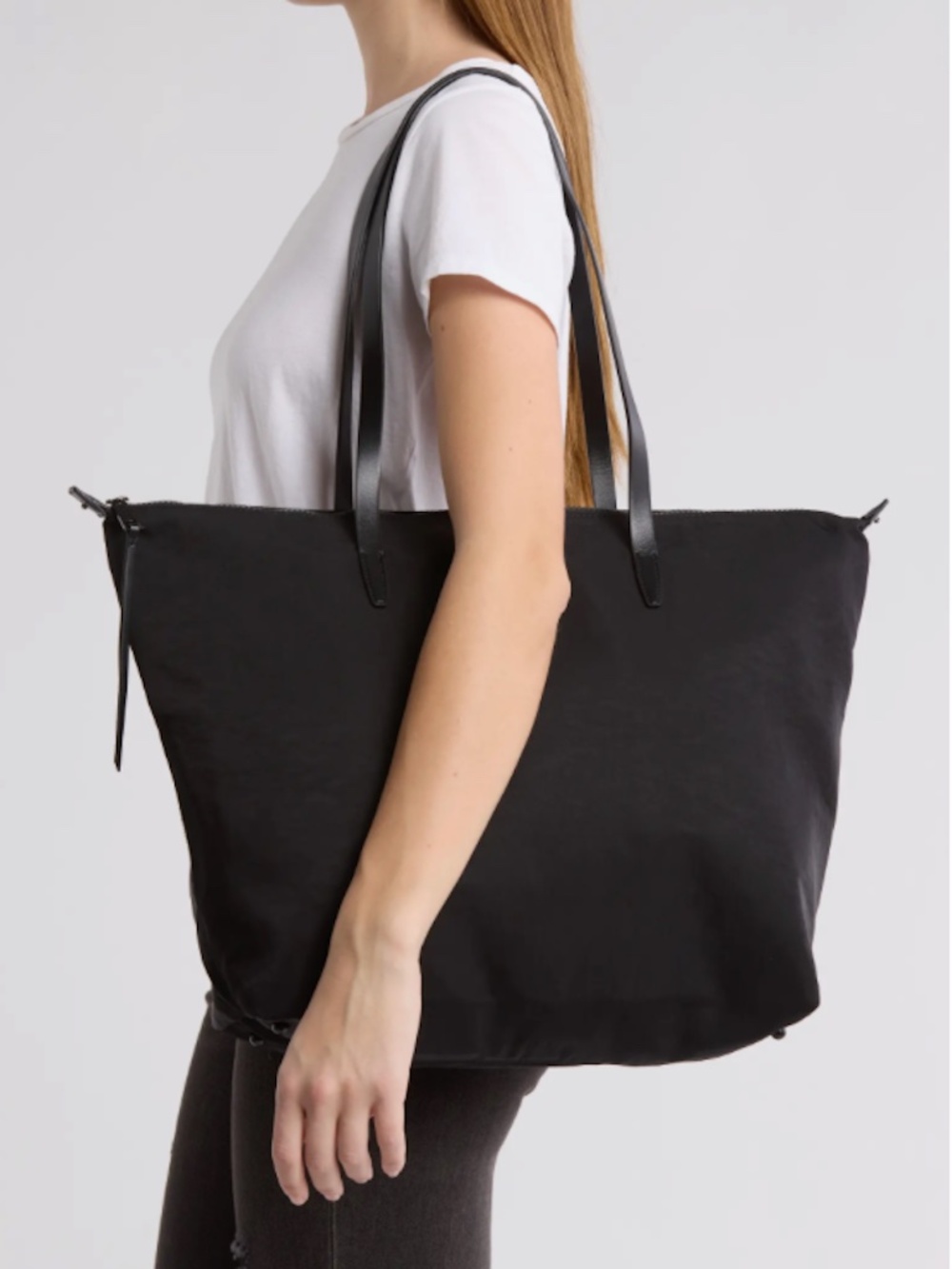 Rebecca Minkoff Washed Nylon Tote Black